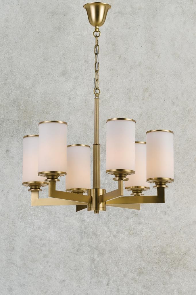 Traditional brass chandelier medium size