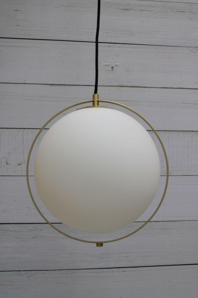 unlit ring glass pendant light