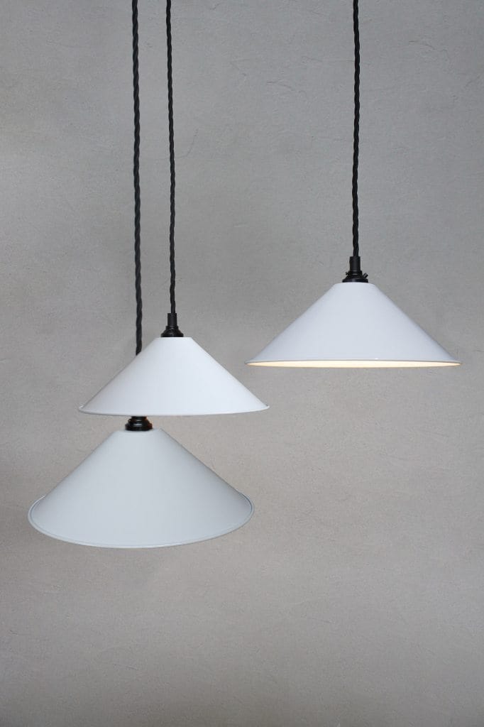 White 3 light pendant